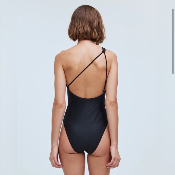 Madewell One-Shoulder One-Piece Swimsuit black small - Picture 4 of 12